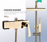 Copper Black Champagne Wall Mounted Shower Faucet Set With Handle